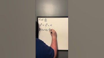 Implicit Differentiation On x^2+y^2=4