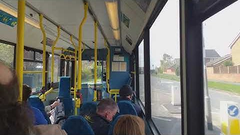 (HD) Arriva Midlands Dennis Dart SLF/Transbus Pointer FJ55BWF 2376 - Full Kickdown