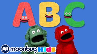 MONKEY ABC - Learn the ALPHABET with Ring-A-Tangs! | 123 Moonbug Kids | Fun Cartoon | Learning Rhyme