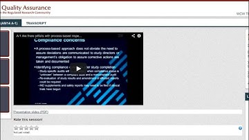 SQA 2014 AM Session Recordings VideoTutorial