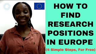 How To Find Research Positions In Europe Phd, Postdocs, Assistantfullassociate Professorships