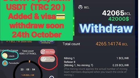 Bitcoin legend (BCL) New update KYC verifcation | Bitcoin legend KYC payment USDT Added & Debit card