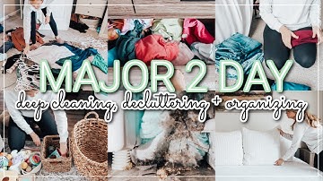 🧼 MAJOR DEEP CLEAN DECLUTTER AND ORGANIZE | 2 DAYS OF SPEED CLEANING | WHITNEY PEA | KONMARI METHOD