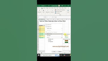 Sort or Filter Data by Color in One Click