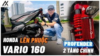 Cảm nhận và đánh giá thực tế Phuộc PROFENDER 2 tăng chỉnh cho Vario 160 &amp; Click 160 giá 5,6 triệu