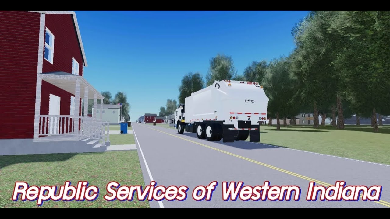 Garbage Day in Western Indiana! Roblox Garbage Truck Compilation