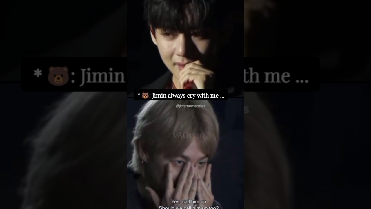 They always cant bear seeing tears in e/o eyes 🥹 #vmin #btsvminmoments