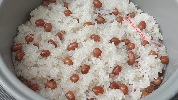 XÔI ĐẬU PHỘNG NƯỚC CỐT DỪA Nấu Bằng Nồi Cơm Điện vừa ngon lại đơn giản