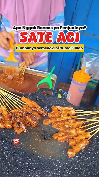 Sate Aci bumbu kacang, jajanan jadul langka banget #kuliner #culinary #food #sate