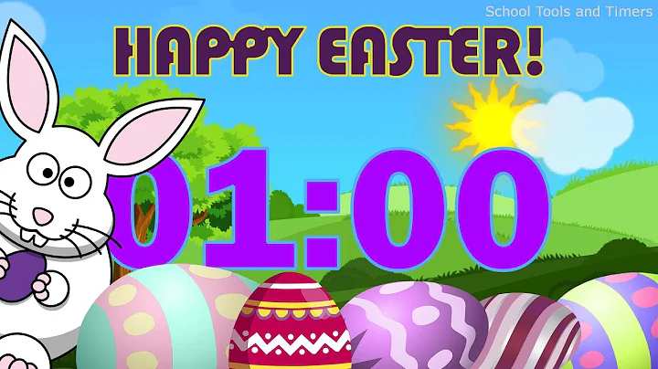 1 Minute 🐰 Happy Easter 🐇 Countdown Timer - Bunny and Eggs 🥚🐇