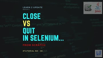 Difference Between Close and Quit Methods in Selenium... || #seleniumwithjobassistanceforfree #jobs