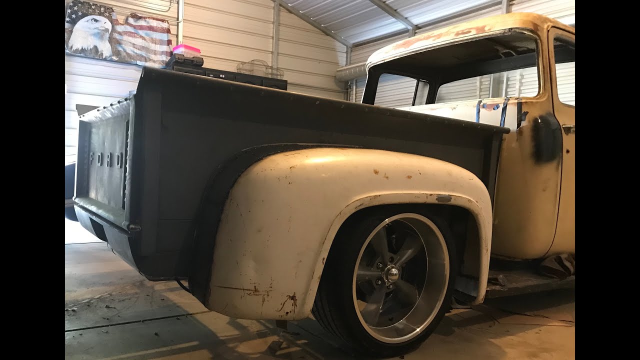 1956 f100 how to widen rear fenders 3” YouTube