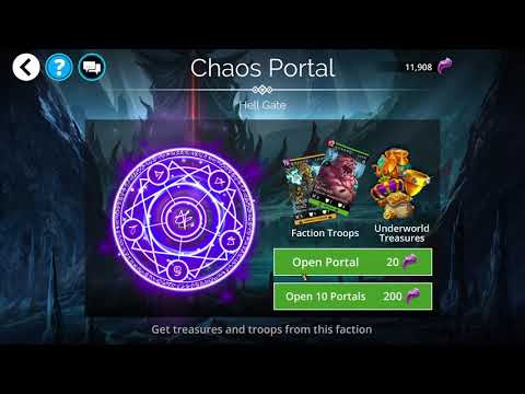 Gems of War - Using Chaos Shards to get the Hell Gate Faction's New Troops