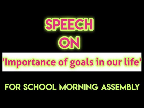 Speech on 'Importance