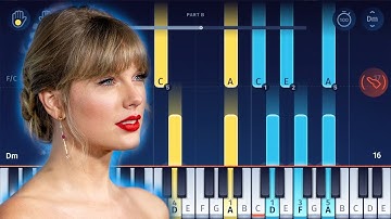 Taylor Swift - My Tears Ricochet - EASY Piano Tutorial