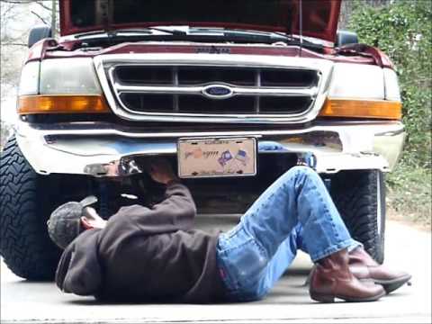 how to remove the front bumper on a 1999 Ford Ranger xlt - YouTube