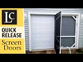 DIY Garage Screen Doors - Quick Release / Hinged