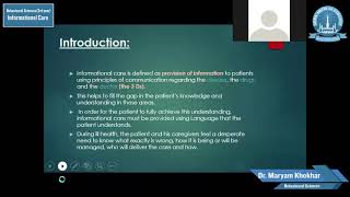 Behavioural Sciences-3rd-year-Informational Care
