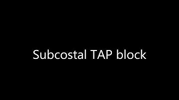 Usg guided Subcostal TAP BLOCK