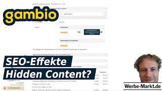Hidden Content in Gambio: Wie reagiert Google auf versteckte Inhalte?