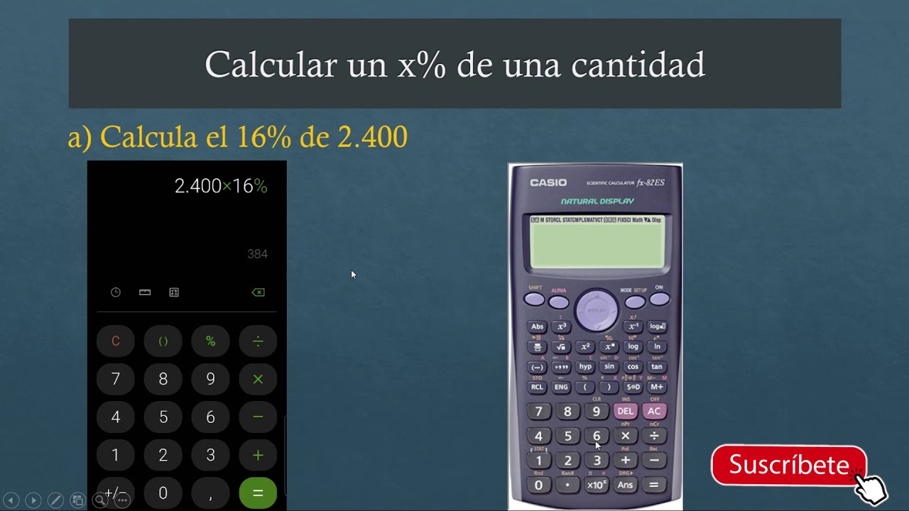rueda Rebajar Adecuado Calcular porcentajes con celular o con calculadora. - YouTube