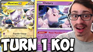 TURN 1 Knockouts Are EASY W/Mewtwo ex & Clefairy! 300 DMG Turn 2 Paradox Rift PTCGL