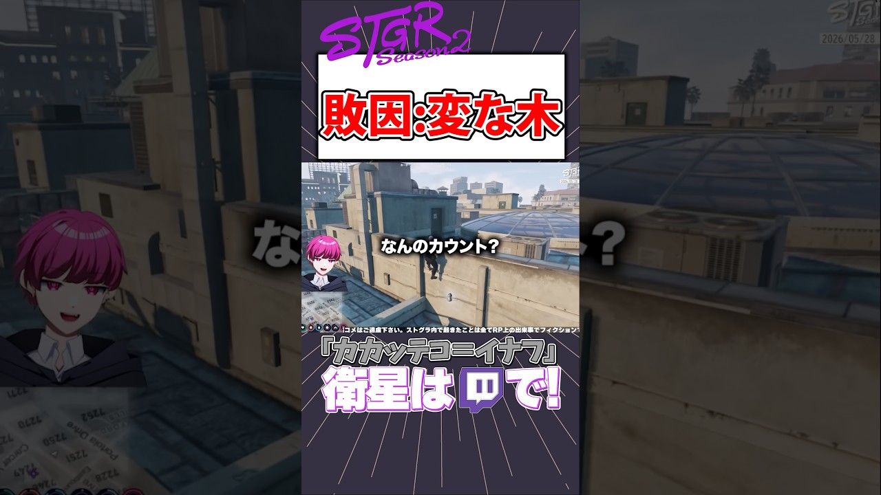 【ストグラ】「変な木」が原因で警察に負けてしまうイナフ【カカッテコ=イナフ/千咲にと/ミンドリー/安保さぶ郎/ヒロヤマモト/いなふだよ】#shorts