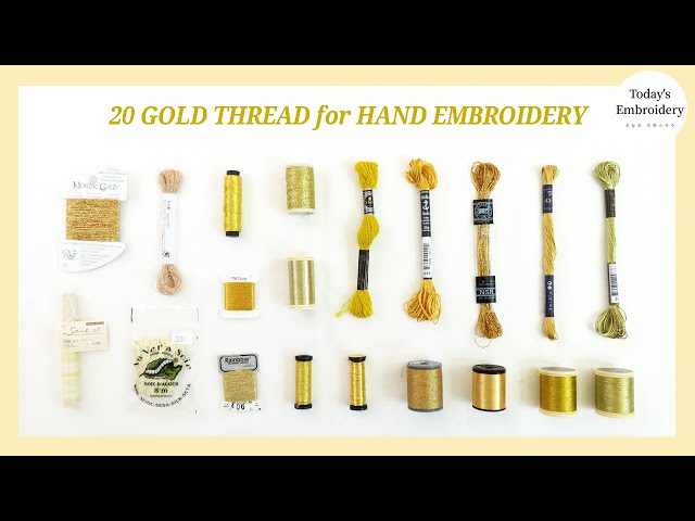 20 GOLD THREAD for HAND EMBROIDERY AND Embroidery with Gold Thread