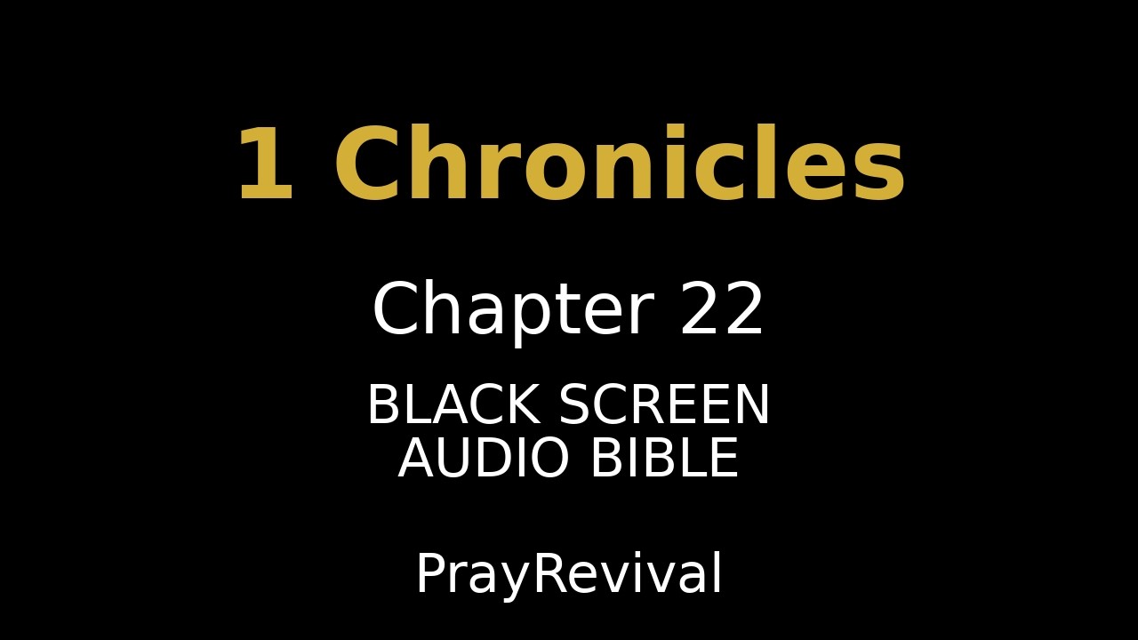 1 Chronicles 22 | Old Testament | Audio Bible | WEB - YouTube