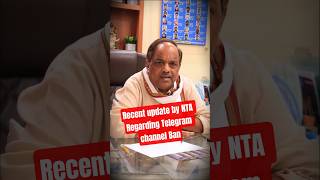 RE -NEET | Recent update by NTA Regarding Telegram channel Ban | #neet #reneet_2026