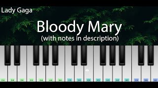 Bloody Mary (Lady Gaga) | ON DEMAND Easy Piano Tutorial with Notes | Perfect Piano