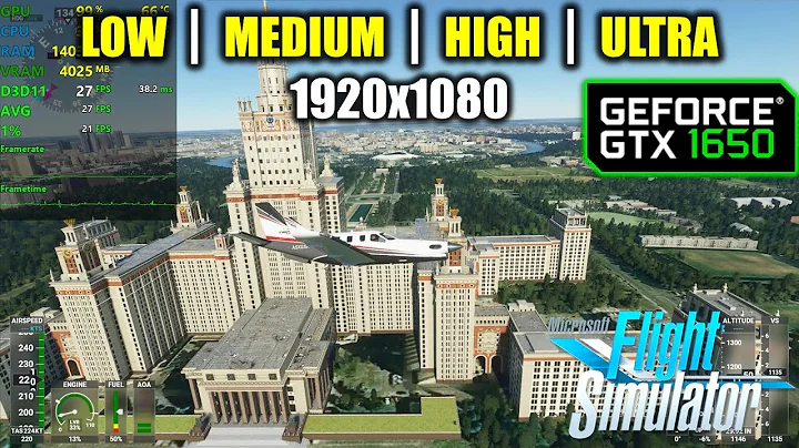 GTX 1650 en Flight Simulator 2020