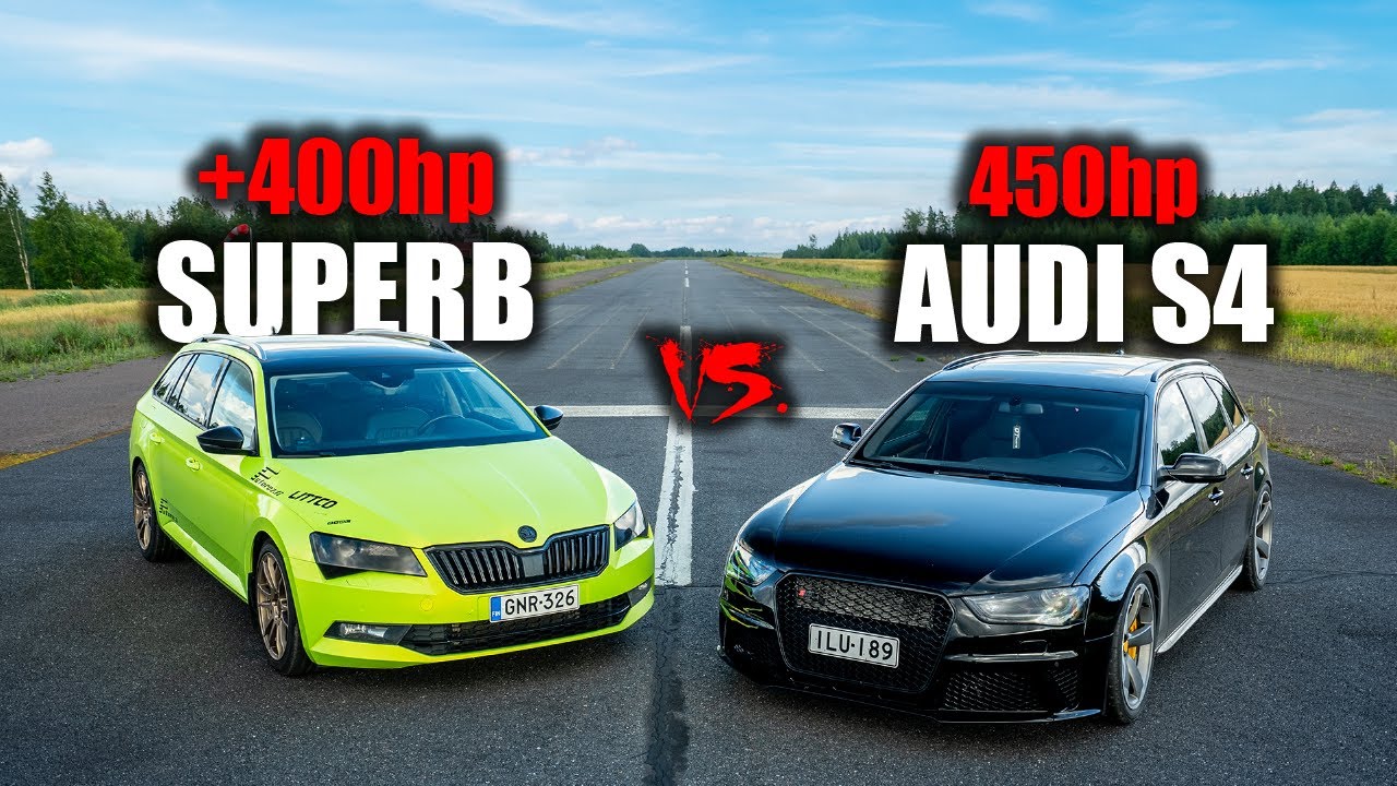 SKODA SUPERB +400hp VS. AUDI S4 450hp | KIIHDYTYSKISA