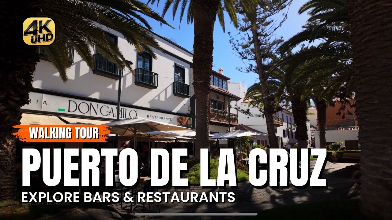 Puerto de la Cruz Old Town 🇮🇨 Cafés, Bars & Local Life | Tenerife 4K Walk