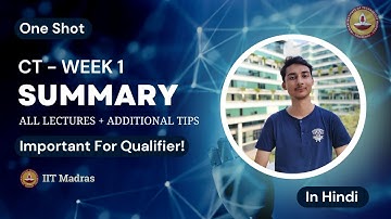 Computational Thinking - Week 1 Summary | All Lectures One Shot | IITM Online BS Degree