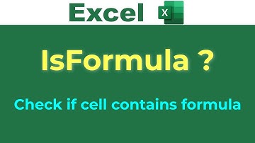 ISFORMULA Function of Excel