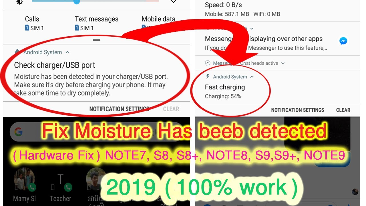 How To Fix |S8, S8+| Check charger/ USB Port || Moisture Has Been Detected|  100% WORK (2019) - YouTube