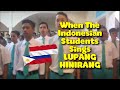 Indonesians also sings Lupang Hinirang after singing their National Anthem! Flag Raising Ceremony