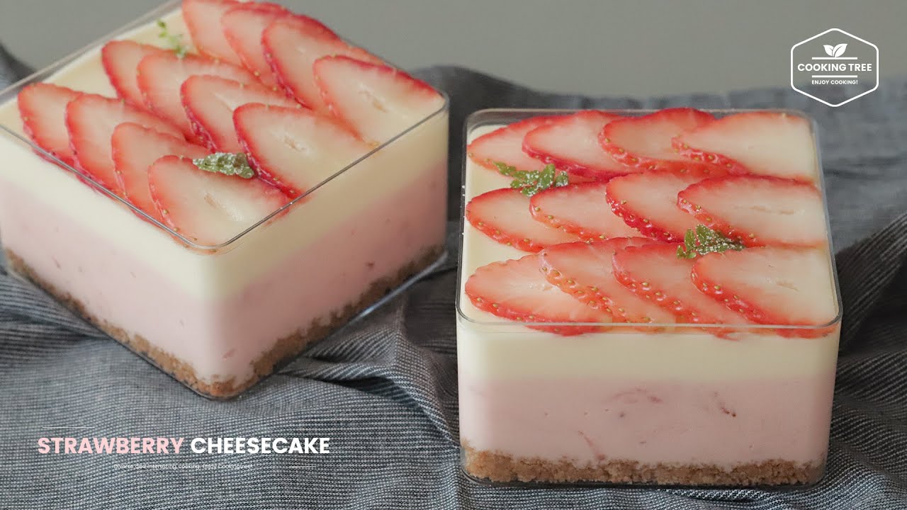 딸기 치즈케이크 만들기 : Strawberry Cheesecake Recipe | Cooking tree
