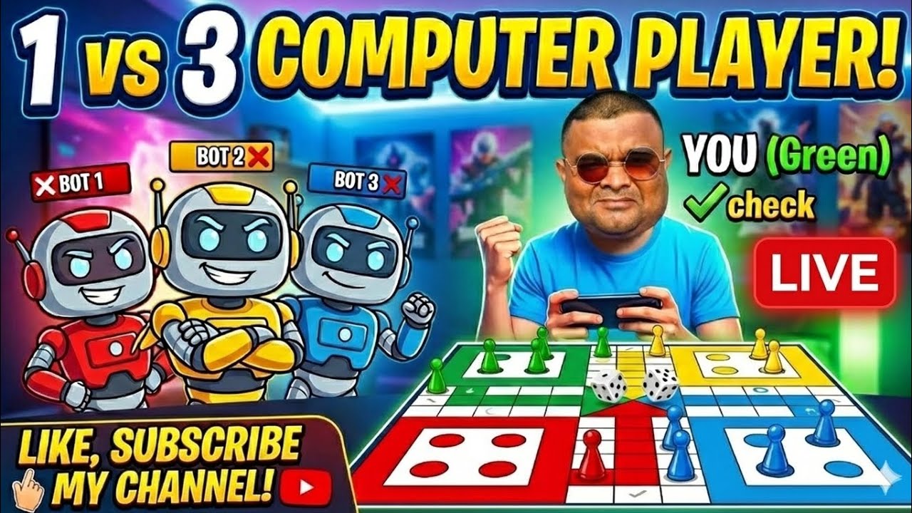 Ludoking Gameplay 1 Vs 3 Computer Player #Ludoking #Ludokinglive #Ludoking #gamesplay