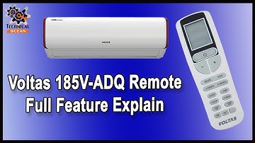 Voltas 185V-ADQ Remote Full Feature Explain in Hindi