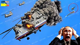 Horrifying Moment, 5 Russian CH-47 Chinook Helicopters Destroyed by US F-16