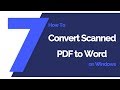 How to Convert Scanned PDF to Word on Windows | PDFelement 7