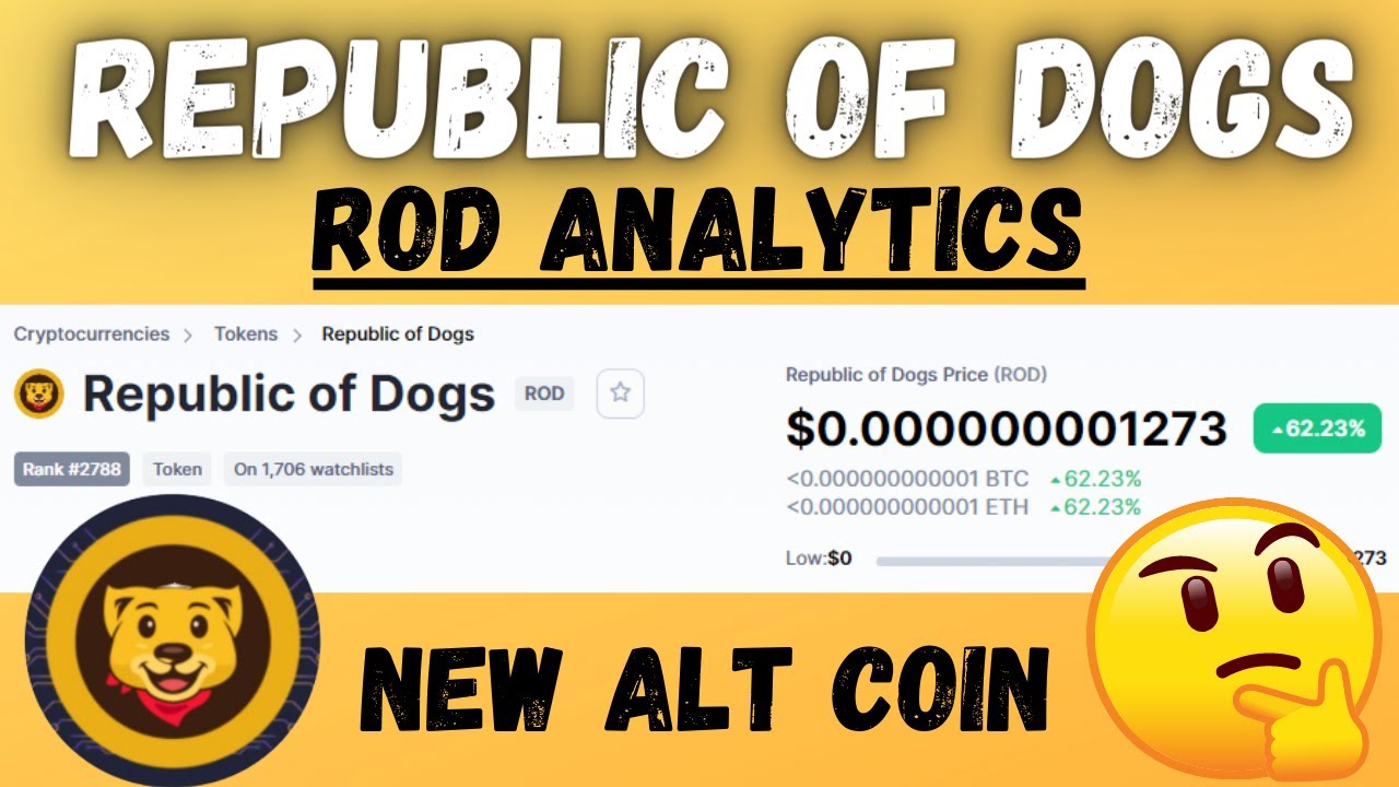 Republic Of Dogs Token Analytics Republic Of Dog Crypto Rod Coin New Youtube