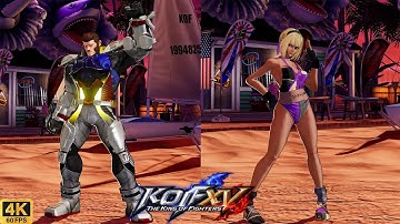 KOF XV | Maxima (Gundam mod) 💥 Athena (Mai light dress mod) | CPU vs CPU AI vs AI