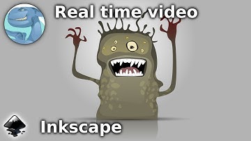 Cartoon monster. Vector art with Inkscape.