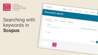 Searching with keywords in Scopus (2021)