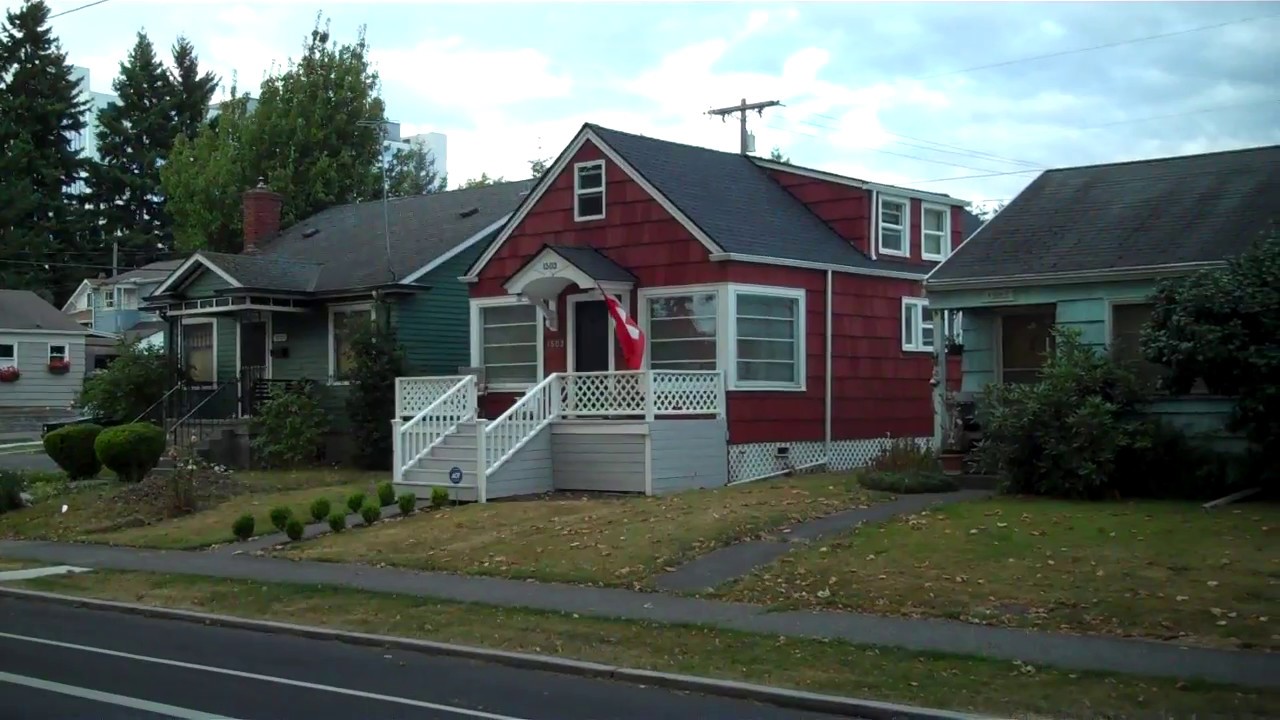 Streets and Homes in the Northwest Neighborhood, Everett, Washington, August 18, 2017