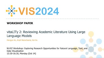 vitaLITy 2: Reviewing Academic Literature Using Large Language Models - Fast Forward | VIS 2024