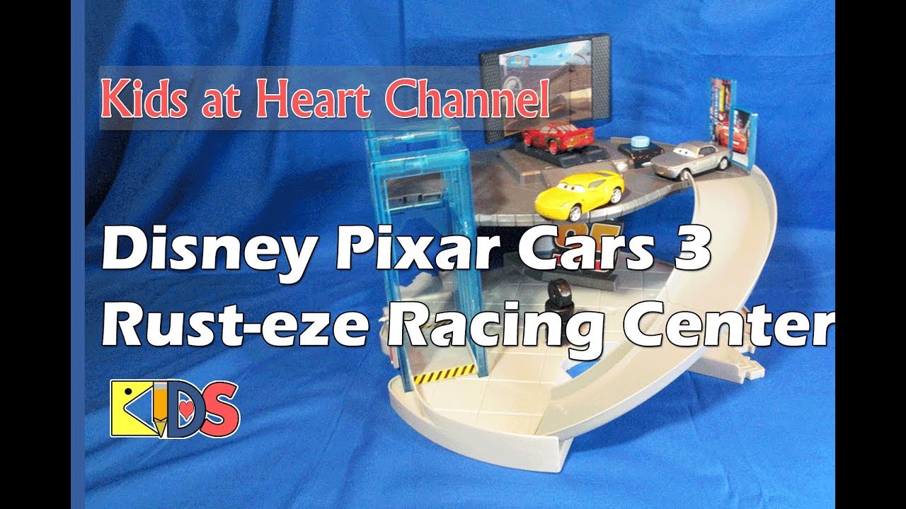 Rust-eze Racing Simulator Lighting McQueen Racing Center Playset Video ...